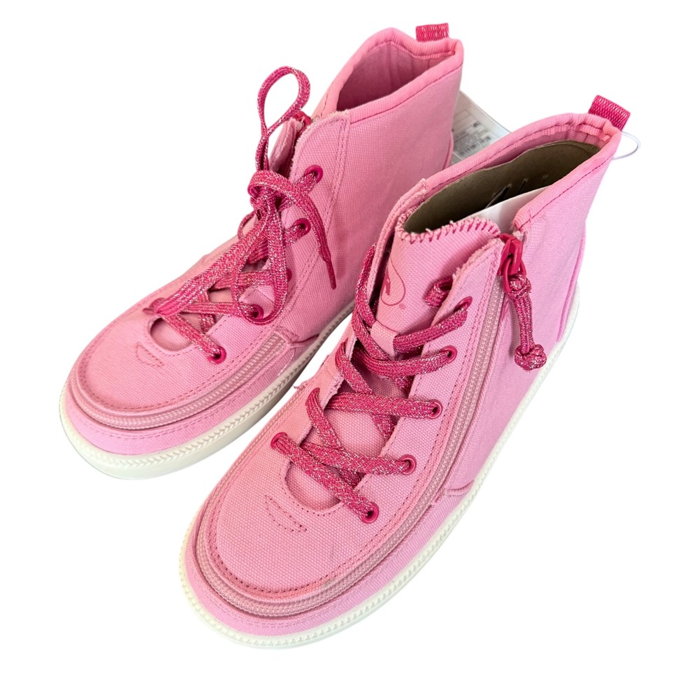 Billy Footwear Kids Pink Canvas High Top Adaptive Sneakers Size 3 Big Kid New